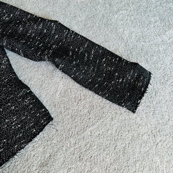 Bebe Frayed Edge Crop Suit Blazer Jacket - Picture 2 of 6